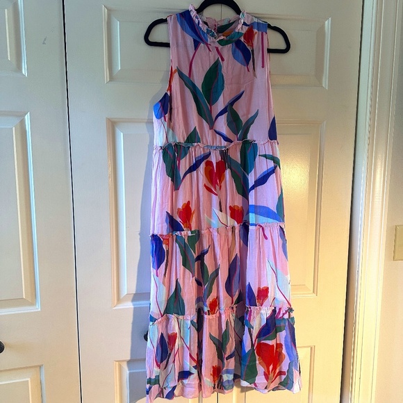 Oliphant Tiered Ruffle Midi Dress - Medium - Picture 2 of 10